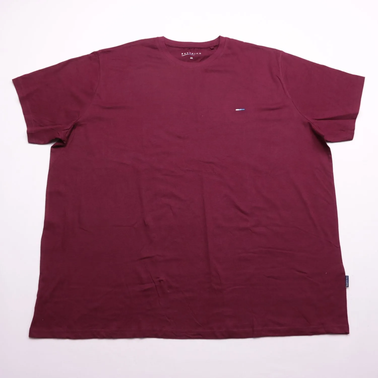 Бордовая футболка BADRHINO свободного кроя, размер 62 (4XL)
