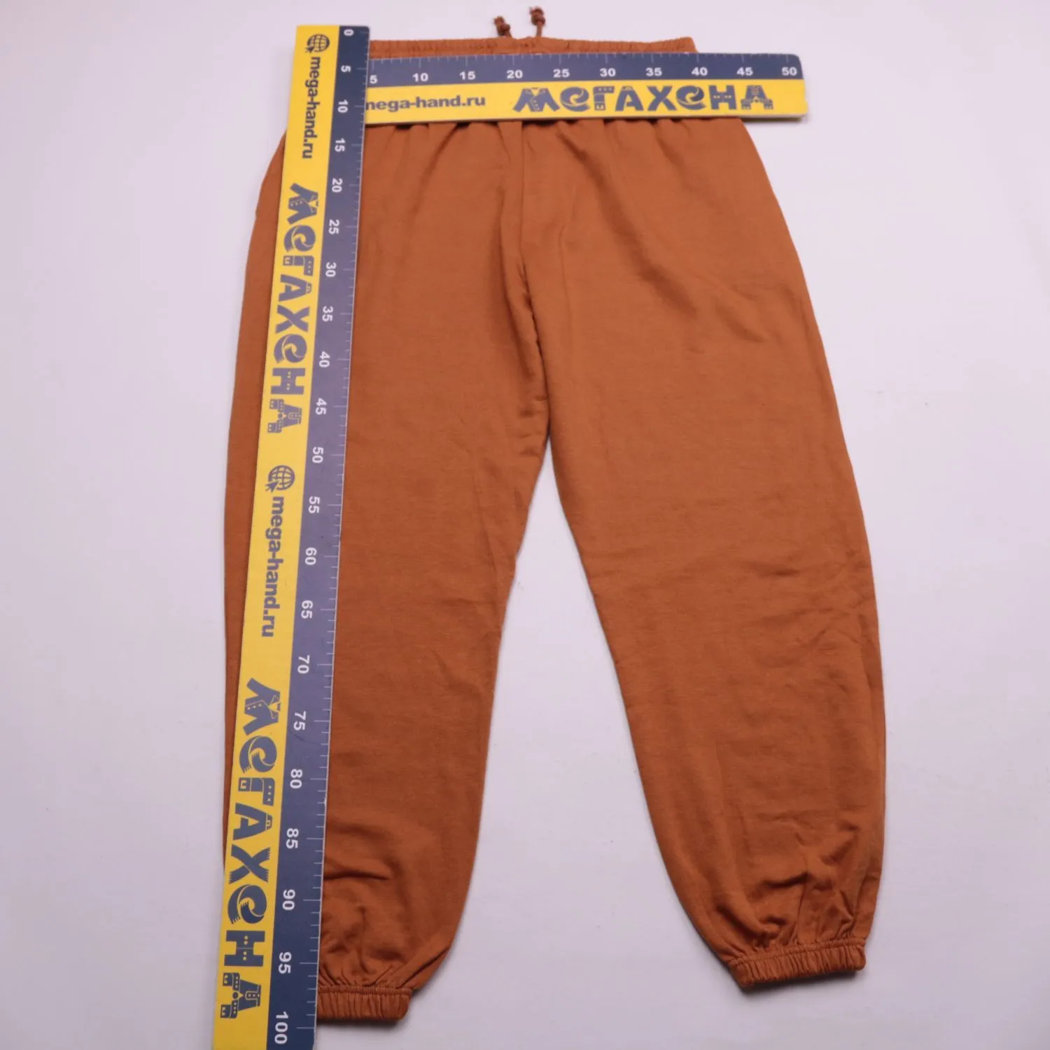 Коричневые спортивные брюки с манжетами, размер 54 (XL)