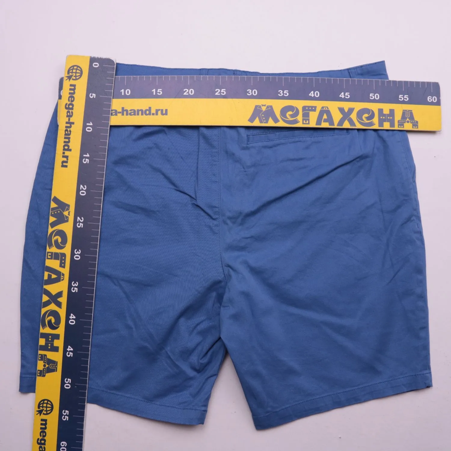 Синие мужские шорты George прямого кроя, размер 52 (L/XL)
