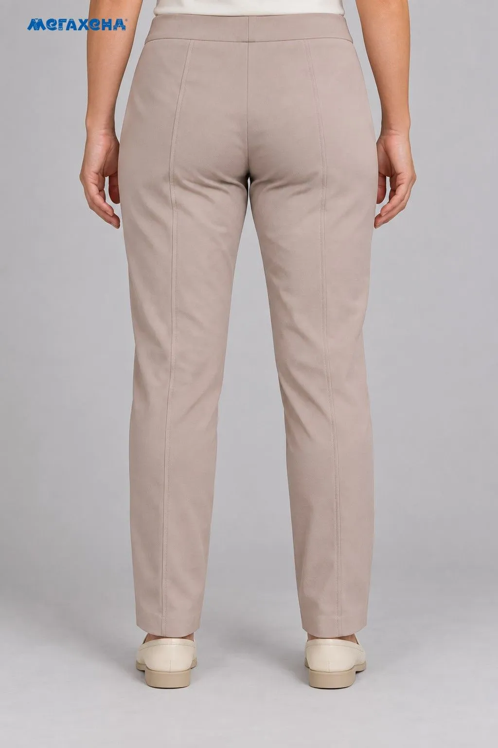 Бежевые брюки Atelier GARDEUR с карманами на молнии, размер 48 (L)